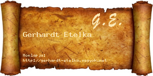 Gerhardt Etelka névjegykártya